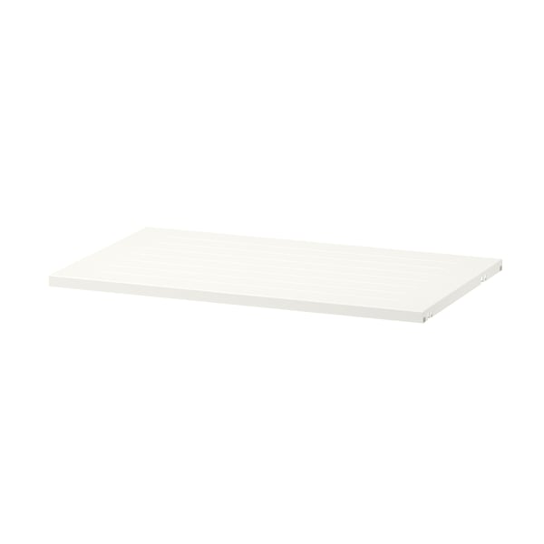 White BOAXEL shelf, rectangular, metal edge, simple design.