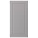 Option: A light grey BODBYN cabinet door with a smooth, beveled design.