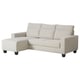 A BOLLSTANÄS sectional sofa in light gray fabric with a chaise lounge on the left side, providing a cozy and supportive seating area.