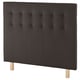 BORGANN black headboard, square tufted design, wood legs.