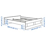 Illustration with measurements for the product: BRIMNES.
