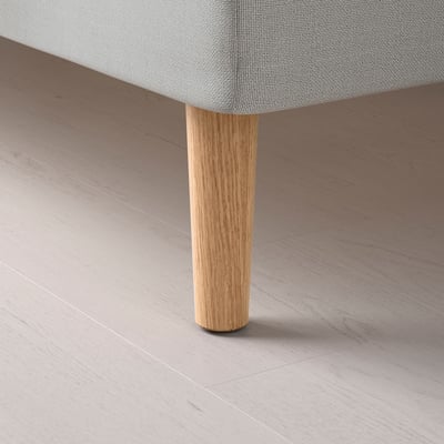 Modern solid oak furniture leg, polished smooth and sturdy, part of the BRYNILEN series.