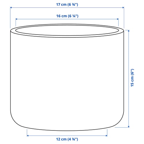 Illustration with measurements for the product: BUSKKAPRIFOL.