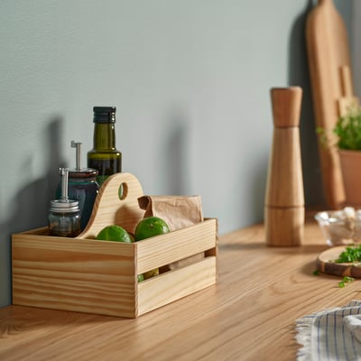 CHOKLADHAJ Portable organiser, wood, 25x18 cm