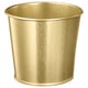 Option: Brass-colored cylindrical metal planter, stylish and durable, perfect for displaying indoor plants.