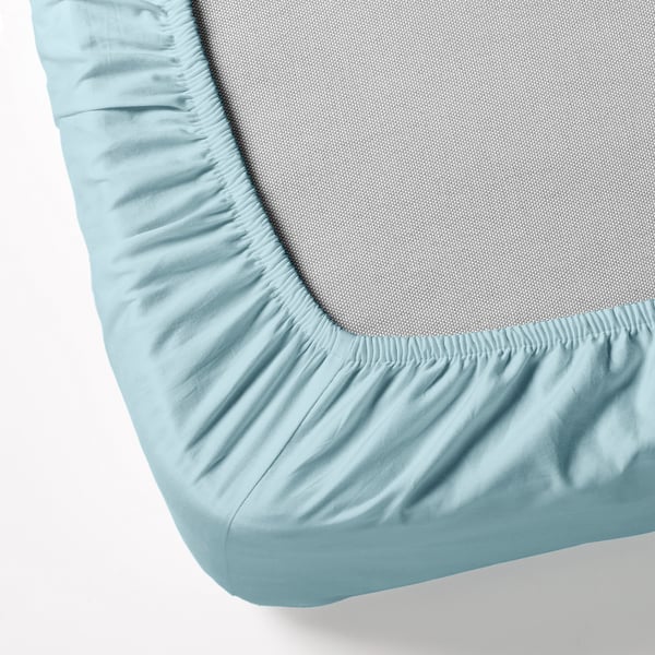 DVALA Fitted sheet light blue IKEA