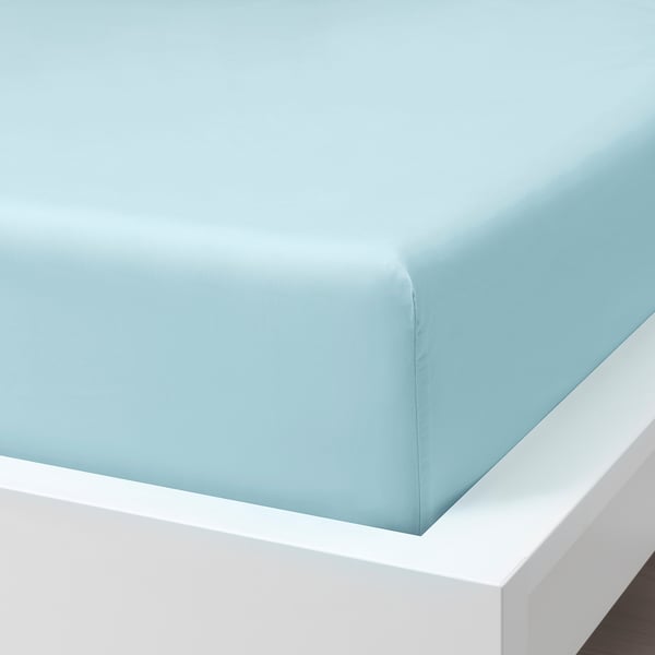 DVALA Fitted sheet light blue IKEA