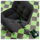DYVLINGE Swivel easy chair, Kelinge black