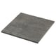 An EKBACKEN worktop in a dark color, rectangular shape, with a smooth, modern design, made from laminate and particleboard.