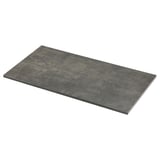 An EKBACKEN dark gray rectangular laminate countertop with smooth edges.
