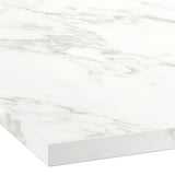 Patterned countertop with smooth laminate.