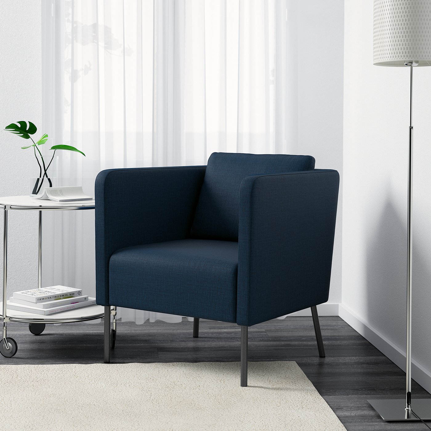 EKERÖ armchair, Skiftebo dark blue - IKEA Spain
