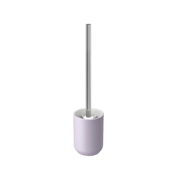 EKOLN toilet brush, lavender, with smooth curves, a metal handle, and replaceable brush head.