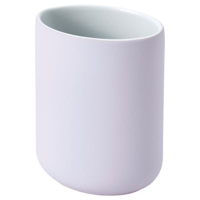 EKOLN, light lavender toothbrush holder, stoneware, rounded, smooth design.