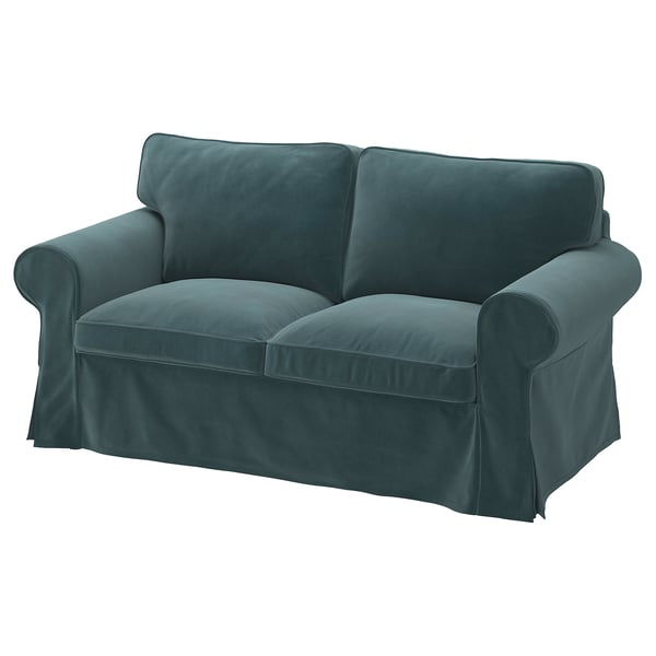 EKTORP 2-seat sofa, Alhamn dark grey-blue
