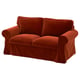 EKTORP 2-seat sofa, Alhamn deep orange-red
