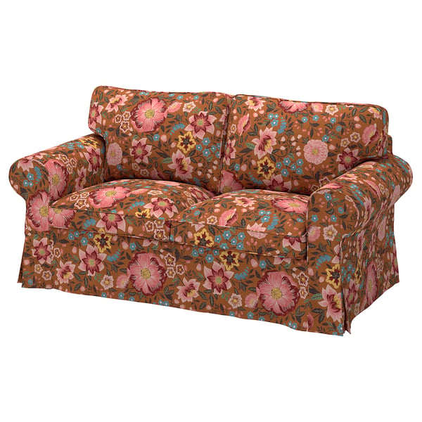 EKTORP 2-seat sofa, Mångbyn brown/multicolour