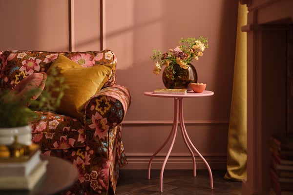 EKTORP 2-seat sofa, Mångbyn brown/multicolour