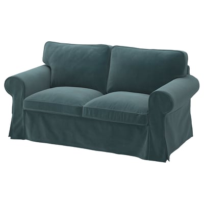 EKTORP Cover for 2-seat sofa, Alhamn dark grey-blue