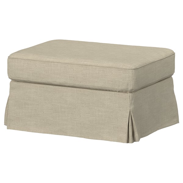 EKTORP Cover for footstool, Hemmesta light beige