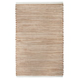 Handwoven ENERGIKÄLLA rug, multicolored cotton, rectangular shape, unique pattern.