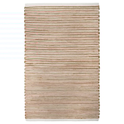 Handwoven ENERGIKÄLLA rug, multicolored cotton, rectangular shape, unique pattern.