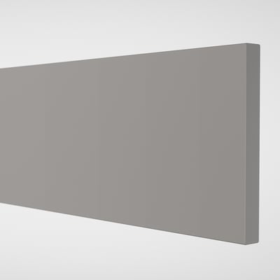 Gray rectangular panel with smooth, durable finish. Edge protected by sleek plastic.