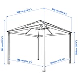 Illustration with measurements for the product: FÅGELÖN.
