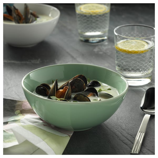 FÄRGRIK Bowl, light green, 16 cm