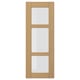 Option: Fors-backa door: natural oak wood, glass panels, rectangular shape, traditional design.