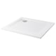 A white FOTINGEN shower tray with a smooth, anti-slip surface and a drain in the center.