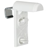 FRIDANS drill-free window bracket, white, plastic and metal, rectangular shape.
