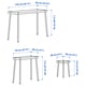 FRIDNÄS nesting tables with stools set of 4, black/birch effect - IKEA ...