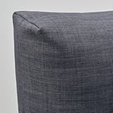 Dark grey cushion, appears soft, recycled polyester.