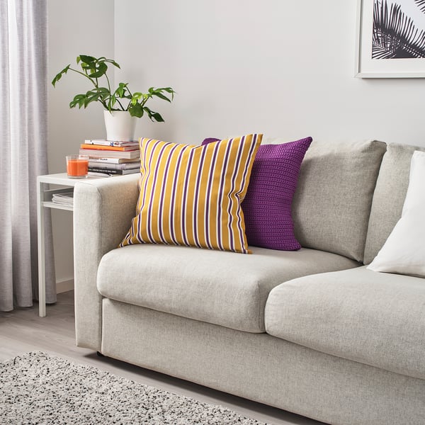 Funkon Cushion Cover In Outdoor Dark Yellow Purple Ikea