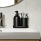 GANSJÖN 3-piece bathroom set, black - IKEA Spain
