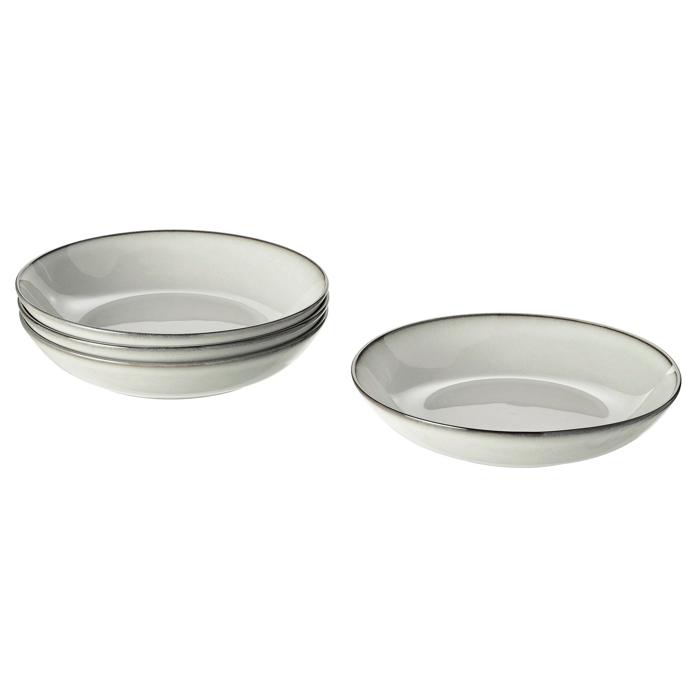 GLADELIG Deep plate - grey - IKEA