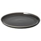 Option: Dark grey GLADELIG side plate, stoneware with reactive glaze, round shape, unique handcrafted design.