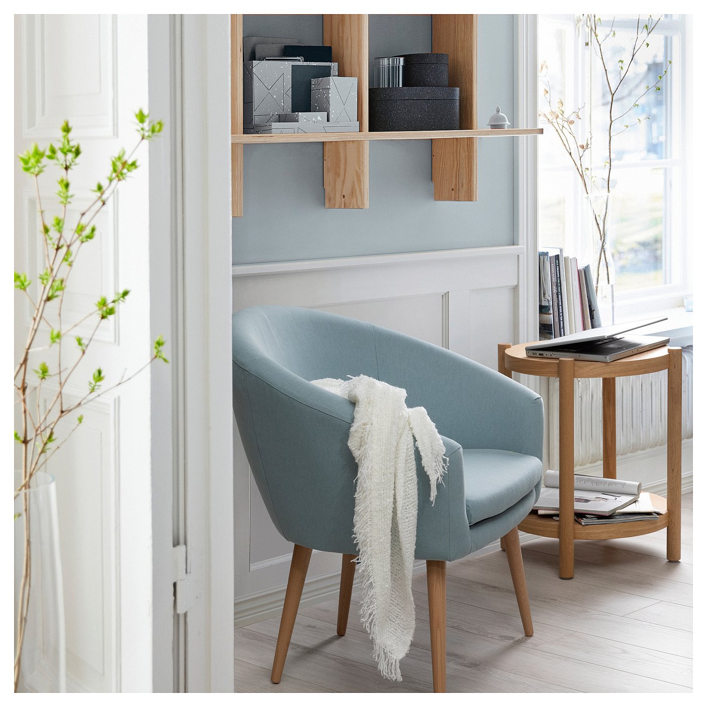 GLAMSEN armchair, Orrsta light blue New lower price! IKEA Spain