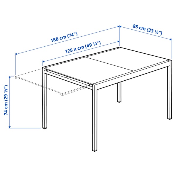 Illustration with measurements for the product: GLIVARP.