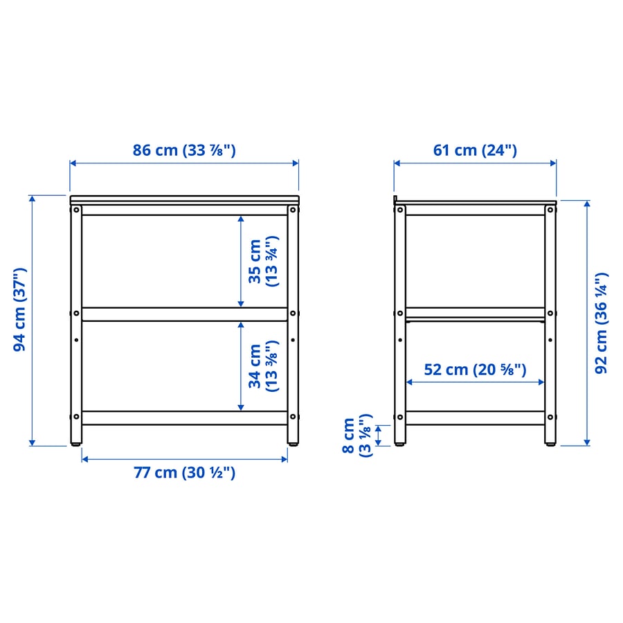 GRILLSKÄR kitchen island shelf unit, black/stainless steel outdoor