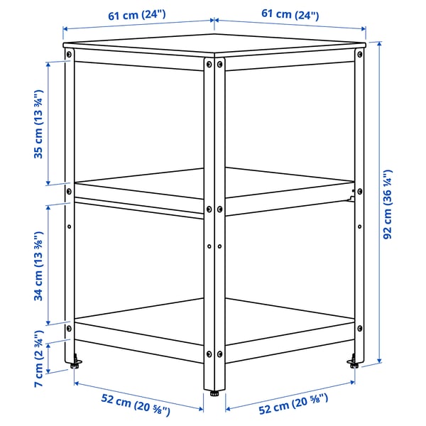 Illustration with measurements for the product: GRILLSKÄR.