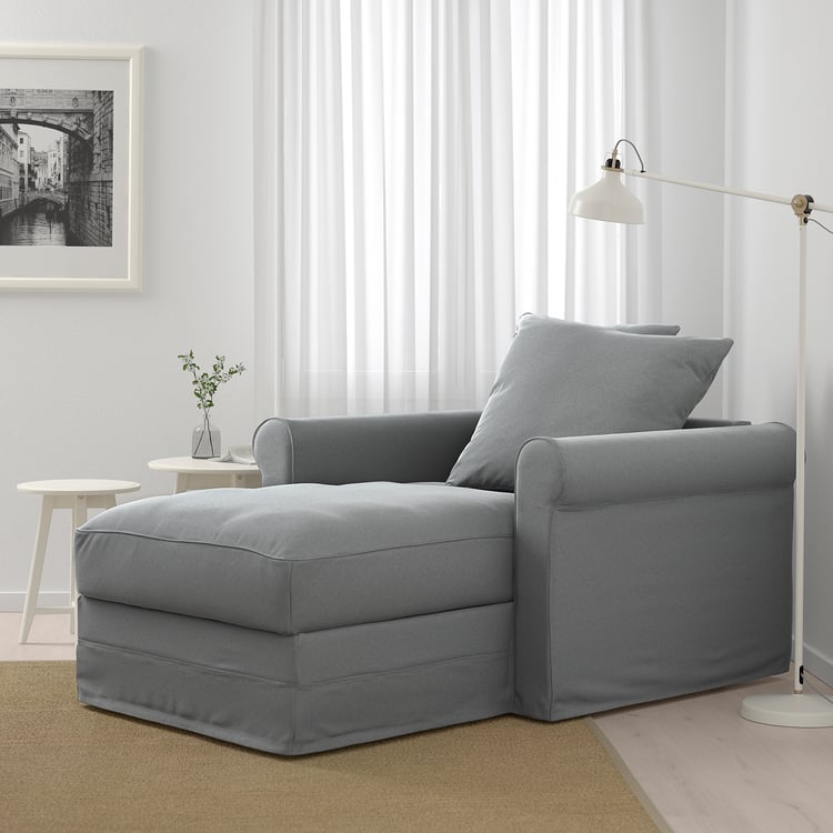 GRÖNLID chaise longue, Ljungen medium grey IKEA Spain