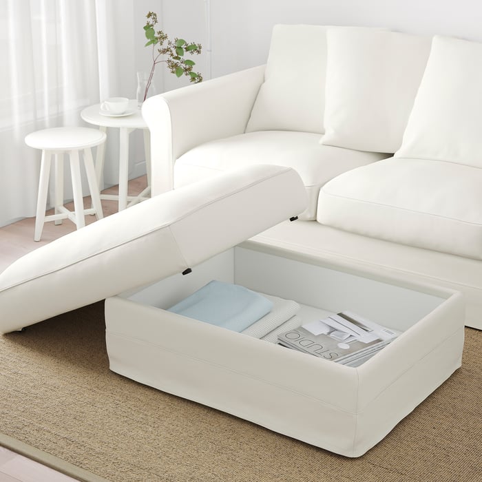 GRÖNLID footstool with storage, Inseros white IKEA Spain