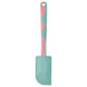 GUBBRÖRA spatula, mint & pink, silicone blade, abs handle, curved, hangs for easy reach.