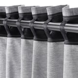 Blackout curtains with rod pocket, offering privacy and light control.