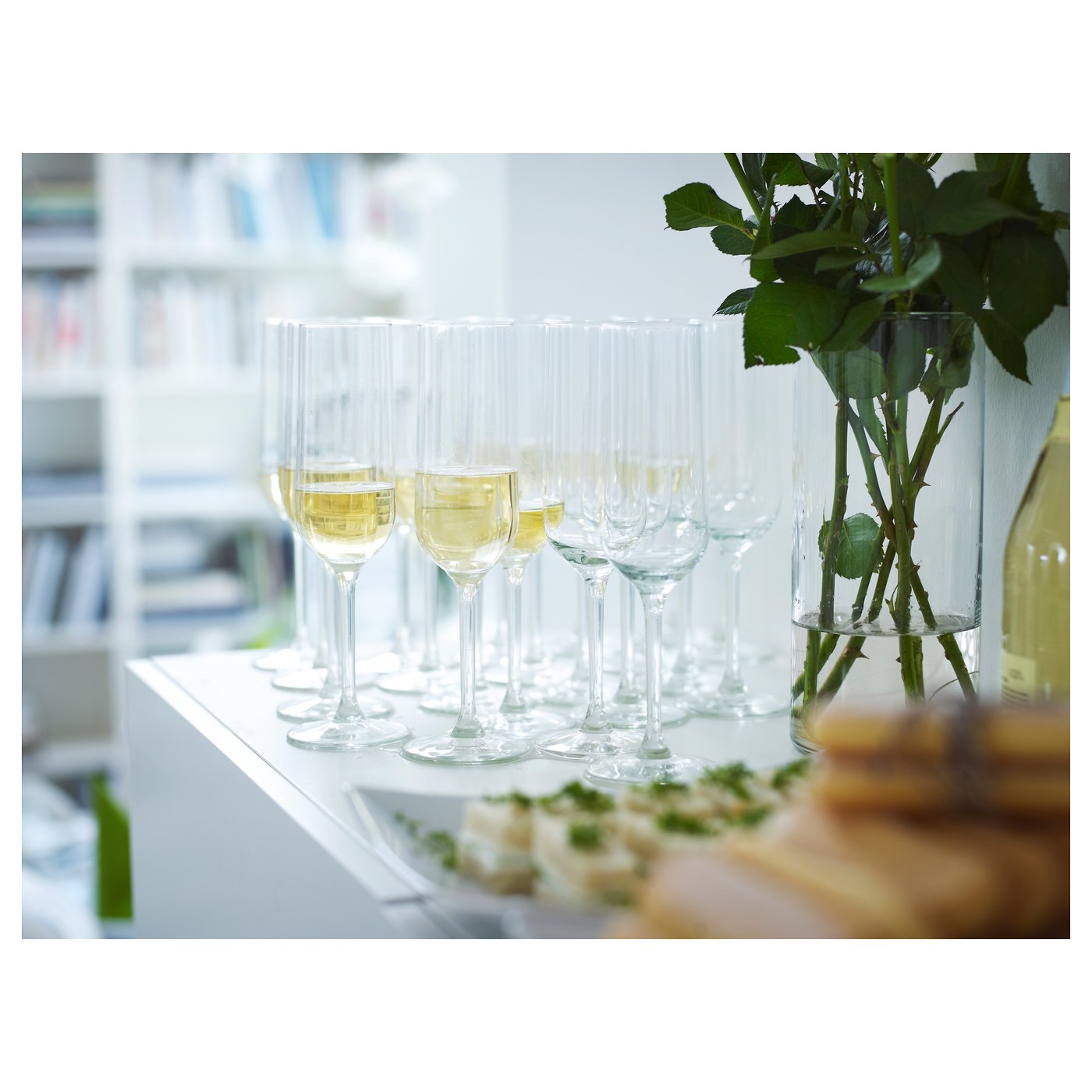 HEDERLIG Champagne glass, clear glass, 22 cl IKEA