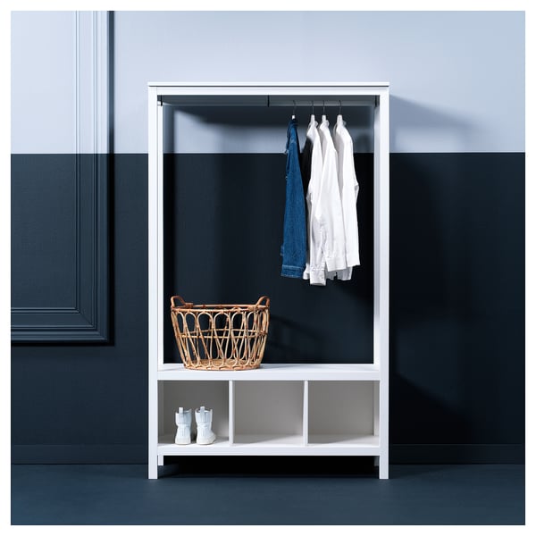 Hemnes Open Wardrobe White Stained 120x50x197 Cm Ikea