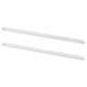 Two white metal rods with rounded ends lie parallel. Used for organizing. Made of epoxy/polyester powder coated steel.