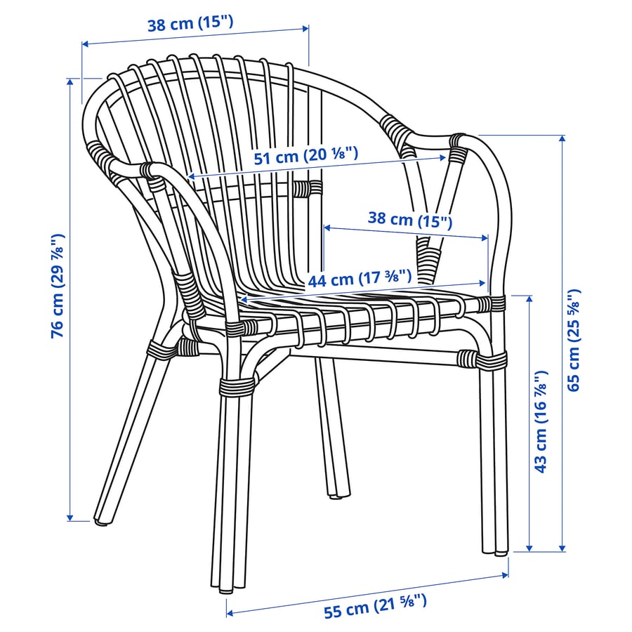 HOLMSEL Armchair, black IKEA Spain